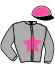 casaque portée par Vidal Y. jockey du cheval de course FLOWER GLAMOUR (FR), information pmu ZETURF
