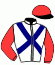casaque portée par Lacombe Y. jockey du cheval de course GAMIN DU PLANTIS, information pmu ZETURF