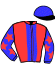 casaque portée par Fribault M. jockey du cheval de course GARANCE DE NGANDA (FR), information pmu ZETURF