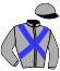 casaque portée par Duvaldestin Theo jockey du cheval de course GLYCINE D'ERPION (FR), information pmu ZETURF