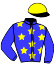 casaque portée par Marin G. jockey du cheval de course ICE BACK (FR), information pmu ZETURF
