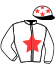 casaque portée par Touchard F. jockey du cheval de course ELOKAI (FR), information pmu ZETURF
