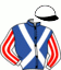 casaque portée par Mouraud Arm. jockey du cheval de course ECU DU PARC, information pmu ZETURF