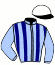 casaque portée par Le Bec Axe. jockey du cheval de course INO DE BREVOL (FR), information pmu ZETURF