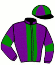 casaque portée par Thomas A. jockey du cheval de course HELMA DU COURTILS, information pmu ZETURF