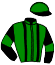 casaque portée par Beaudouin G. jockey du cheval de course DECLIC CHALEONNAIS, information pmu ZETURF