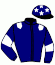 casaque portée par Abrivard M. jockey du cheval de course ISTAR DES RACQUES, information pmu ZETURF
