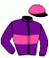 casaque portée par Perron F. jockey du cheval de course GAZON DE LA VALLEE, information pmu ZETURF
