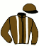 casaque portée par Lecanu F. jockey du cheval de course GOLD MENCOURT, information pmu ZETURF