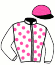 casaque portée par Dulong D. jockey du cheval de course FILOU DE LARRE, information pmu ZETURF