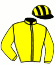 casaque portée par Raffin E. jockey du cheval de course DIVALLO, information pmu ZETURF