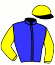 casaque portée par Baudron J. jockey du cheval de course JET DE LA FERME, information pmu ZETURF