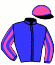 casaque portée par Baude S. jockey du cheval de course LADY D'ECAJEUL, information pmu ZETURF