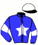 casaque portée par Raffin E. jockey du cheval de course KELSAM DU RUISSEAU, information pmu ZETURF