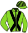 casaque portée par Delaunay Et. jockey du cheval de course JASMIN PRECIEUX, information pmu ZETURF