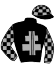 casaque portée par Robin B. jockey du cheval de course HELIOS DU CONROY (FR), information pmu ZETURF