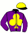 casaque portée par Dromigny T. jockey du cheval de course EN CHOEUR FERFAY (FR), information pmu ZETURF