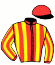 casaque portée par Lefevre D. jockey du cheval de course IMPLACABLE, information pmu ZETURF