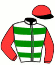 casaque portée par Beaufils G. jockey du cheval de course EL LOCO, information pmu ZETURF