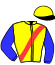casaque portée par Depuydt Raf. jockey du cheval de course GALWAY DANICA (FR), information pmu ZETURF