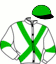casaque portée par Martens C. jockey du cheval de course GAGNE LUCKY, information pmu ZETURF