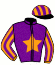 casaque portée par Robin B. jockey du cheval de course KAIROS DU CONROY, information pmu ZETURF