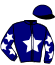 casaque portée par Verva M. jockey du cheval de course INDIGO DE L'AIROU, information pmu ZETURF