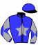 casaque portée par Crublet E. jockey du cheval de course KARIOITAHI, information pmu ZETURF