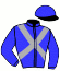 casaque portée par Verva L. jockey du cheval de course JET MENCOURT, information pmu ZETURF