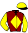 casaque portée par Belmont Cés. jockey du cheval de course QUARTZDARGENT, information pmu ZETURF