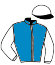 casaque portée par Huygens Mlle H. jockey du cheval de course JESS D'HERTALS, information pmu ZETURF