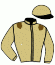 casaque portée par Pacaut Mlle C. jockey du cheval de course KOURAL, information pmu ZETURF