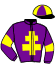 casaque portée par Robin B. jockey du cheval de course KINGSTON DU MINON, information pmu ZETURF