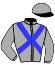 casaque portée par Chaineux Jea. M. jockey du cheval de course HAMBO DE VIETTE, information pmu ZETURF
