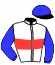 casaque portée par Grumetz Max. jockey du cheval de course IMPEC DE BERTRANGE, information pmu ZETURF