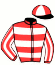 casaque portée par D'haenens G. jockey du cheval de course IT'S DE TILLARD, information pmu ZETURF
