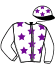 casaque portée par Verva M. jockey du cheval de course KHA ETOILE, information pmu ZETURF casaque portée par Verva M. jockey du cheval de course KHA ETOILE, information pmu ZETURF