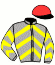 casaque portée par Lannoo Gee. jockey du cheval de course KING FORTIS, information pmu ZETURF