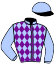 casaque portée par Boinot J. M. jockey du cheval de course IPAD LILA, information pmu ZETURF