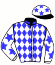 casaque portée par Vogt Mlle S. jockey du cheval de course BUSTOPHER JONES, information pmu ZETURF