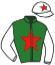 casaque portée par Meury G. jockey du cheval de course JIJI MY LOVE, information pmu ZETURF