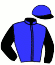 casaque portée par Bizoux Mme E. jockey du cheval de course JALBA DU CHAPT, information pmu ZETURF