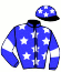 casaque portée par Gelormini G. jockey du cheval de course LADY BELL, information pmu ZETURF casaque portée par Gelormini G. jockey du cheval de course LADY BELL, information pmu ZETURF