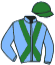 casaque portée par Trullier T. jockey du cheval de course WRONG COLOUR, information pmu ZETURF