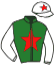casaque portée par Zeeshaan Sahebjan Moh. jockey du cheval de course JIJI MY LOVE, information pmu ZETURF