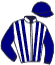 casaque portée par Trullier T. jockey du cheval de course ABRASSO, information pmu ZETURF