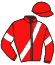 casaque portée par Vanmeerbeck J. jockey du cheval de course KING DE FOURCHES, information pmu ZETURF