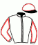 casaque portée par Robin B. jockey du cheval de course KOQUINE MARBOULA, information pmu ZETURF