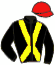 casaque portée par Lefevre Dav. jockey du cheval de course LEONTINE CASH, information pmu ZETURF