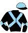 casaque portée par Pouchin A. jockey du cheval de course HERISHEF (FR), information pmu ZETURF